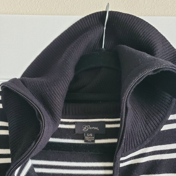 Guess Women's Cowl Neck Full Zip Sweater Jacket Size Large - Picture 4 of 8